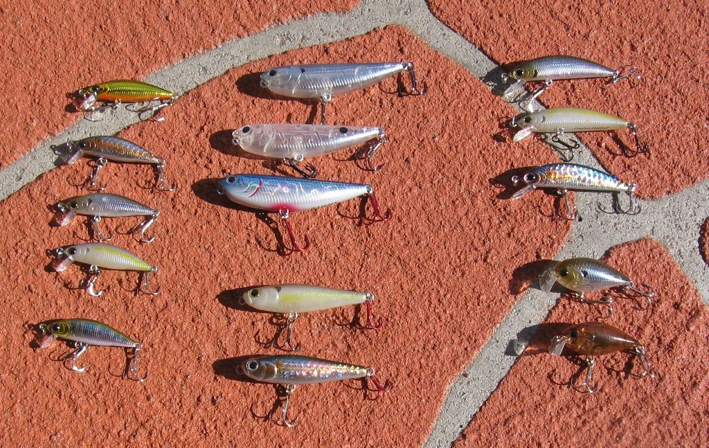 A small selection of shallow and surface lures that can be floated down that berley trail and then retreived back to the boat © Gary Brown